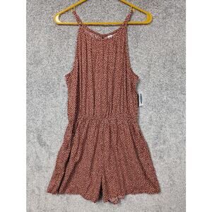 Old Navy Romper S Dot Sleeveless Pockets Boho Casual Chic Cottagecore Summer